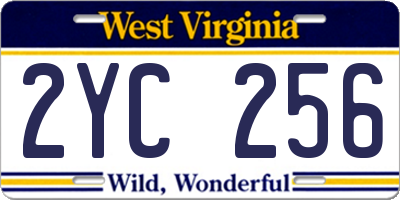 WV license plate 2YC256