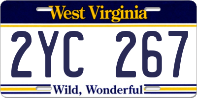 WV license plate 2YC267