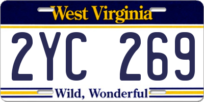 WV license plate 2YC269