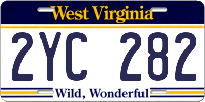 WV license plate 2YC282