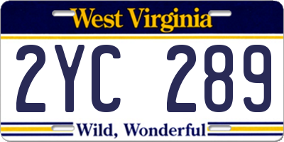 WV license plate 2YC289