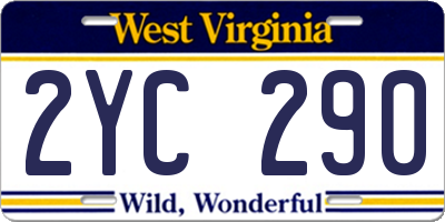 WV license plate 2YC290