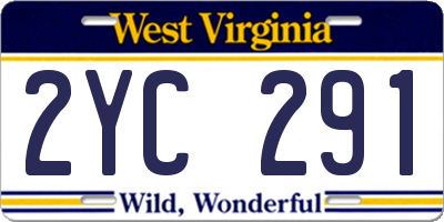WV license plate 2YC291