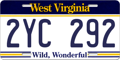WV license plate 2YC292