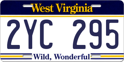 WV license plate 2YC295