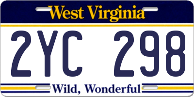 WV license plate 2YC298