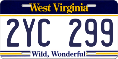 WV license plate 2YC299