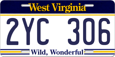 WV license plate 2YC306