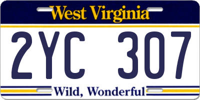 WV license plate 2YC307