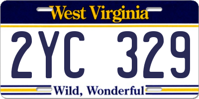WV license plate 2YC329
