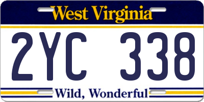 WV license plate 2YC338