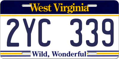 WV license plate 2YC339