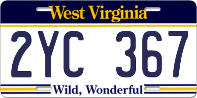 WV license plate 2YC367