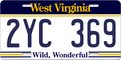 WV license plate 2YC369