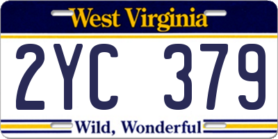 WV license plate 2YC379