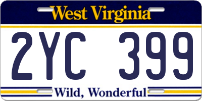 WV license plate 2YC399