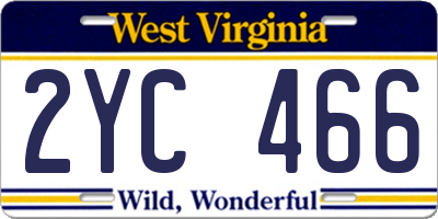 WV license plate 2YC466