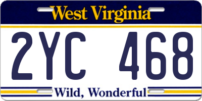 WV license plate 2YC468