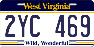 WV license plate 2YC469