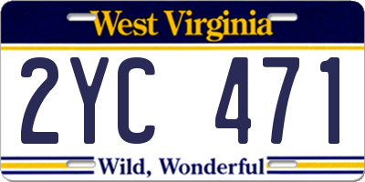WV license plate 2YC471