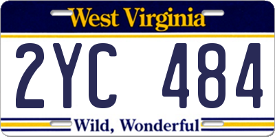 WV license plate 2YC484