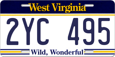 WV license plate 2YC495