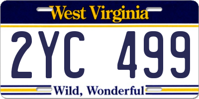 WV license plate 2YC499