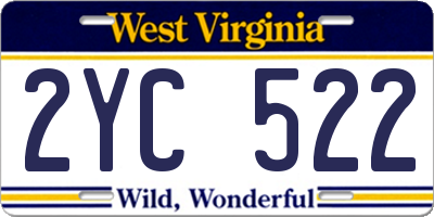 WV license plate 2YC522