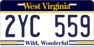 WV license plate 2YC559