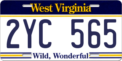 WV license plate 2YC565