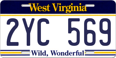 WV license plate 2YC569