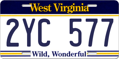 WV license plate 2YC577