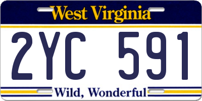 WV license plate 2YC591