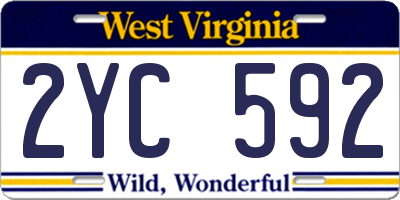 WV license plate 2YC592
