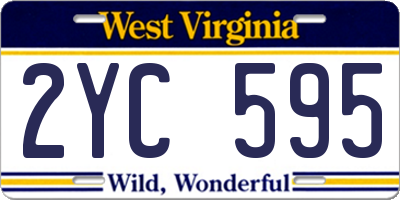 WV license plate 2YC595