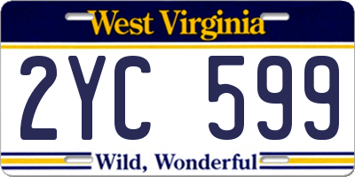 WV license plate 2YC599