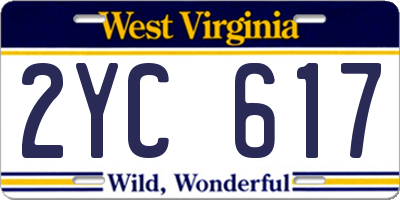 WV license plate 2YC617