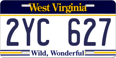 WV license plate 2YC627