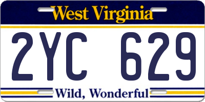 WV license plate 2YC629