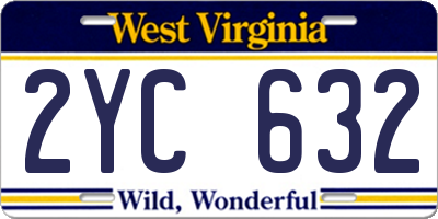 WV license plate 2YC632