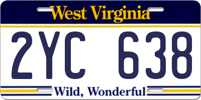 WV license plate 2YC638