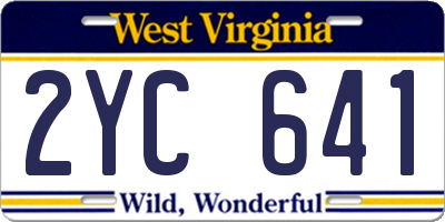 WV license plate 2YC641