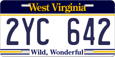 WV license plate 2YC642