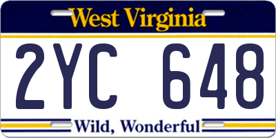 WV license plate 2YC648