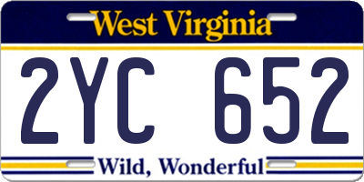 WV license plate 2YC652