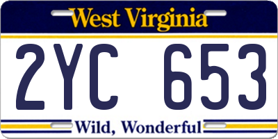 WV license plate 2YC653