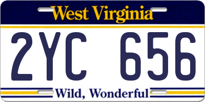 WV license plate 2YC656