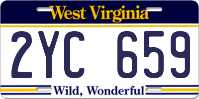 WV license plate 2YC659