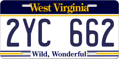 WV license plate 2YC662