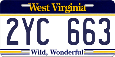 WV license plate 2YC663
